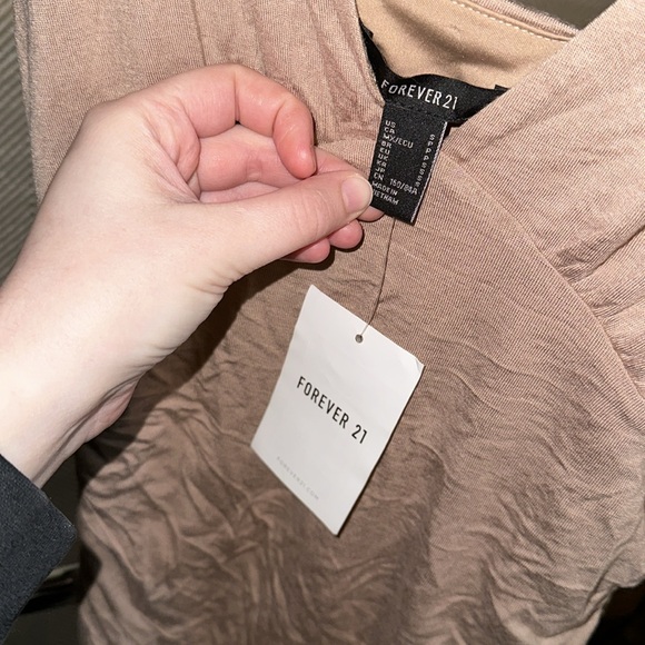 Forever 21 bodycon knit dress size small taupe - Picture 3 of 5